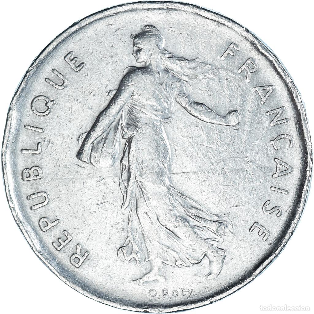 Monedas antiguas de Europa: [#1145051] Moneda, Francia, Semeuse, 5 Francs, 1973, Paris, BC+, N&iacute;quel recubierto de