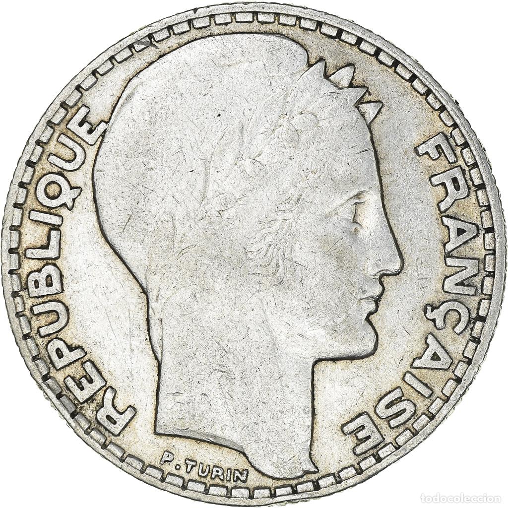 Monedas antiguas de Europa: [#366572] Moneda, Francia, Turin, 10 Francs, 1933, Paris, BC+, Plata, KM:878