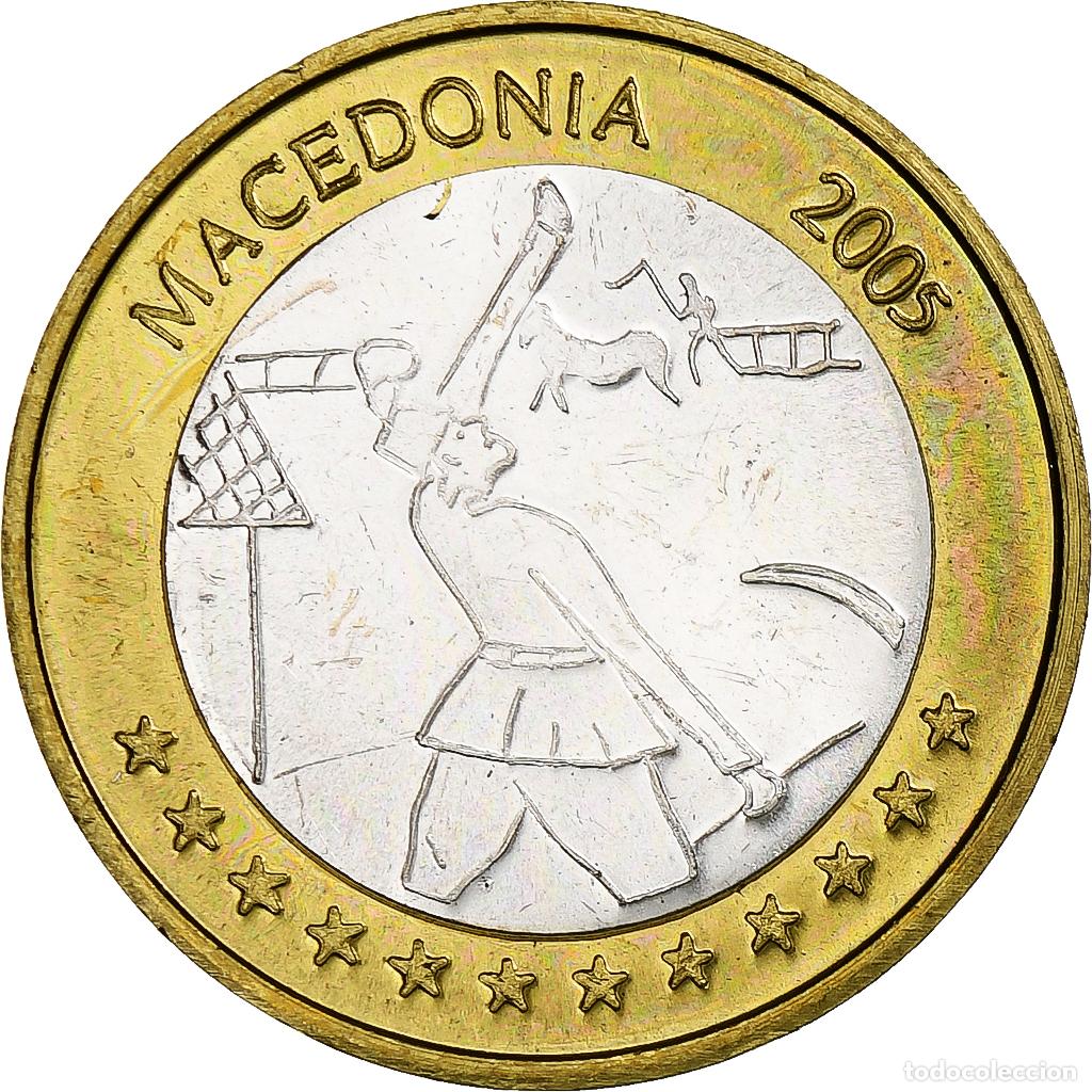 Monedas antiguas de Europa: [#1284043] Macedonia, Euro, Fantasy euro patterns, Essai-Trial, Prueba, 2005, Bimet&aacute;lico