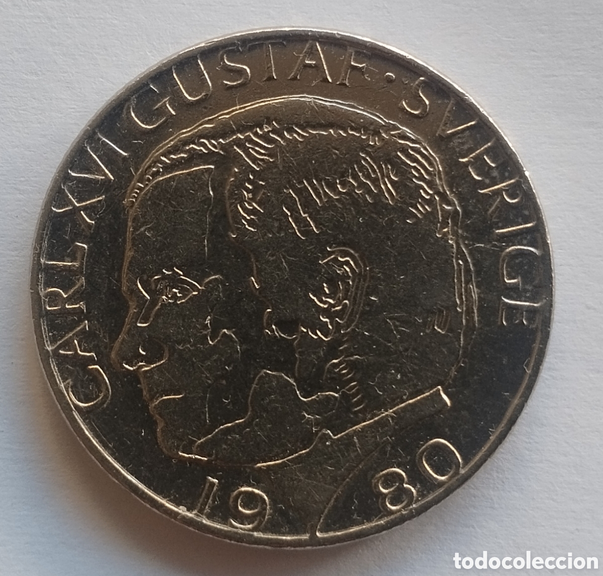 Monedas antiguas de Europa: MONEDA DE SUECIA 1 CORONA 1980