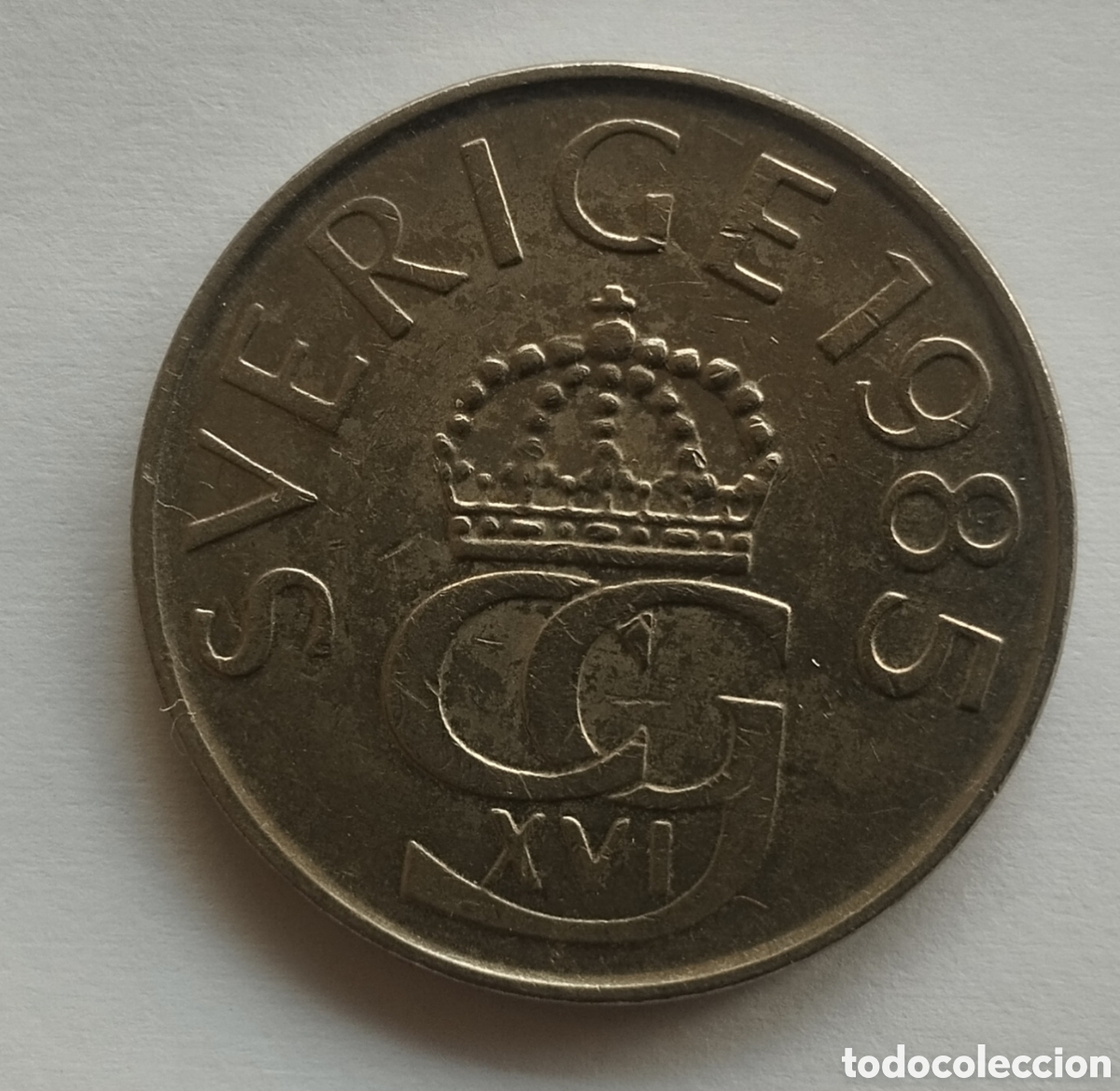 Monedas antiguas de Europa: MONEDA DE SUECIA 5 CORONAS 1985