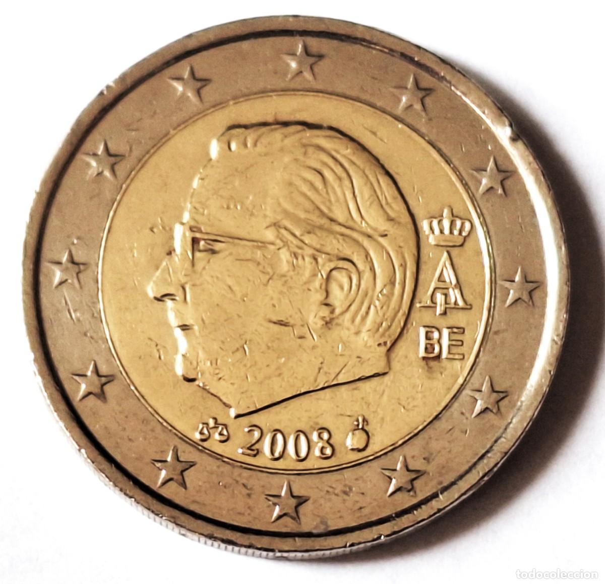Monedas antiguas de Europa: BELGICA - MONEDA DE 2 EUROS DEL A&Ntilde;O 2008 - - MARCA B E - BIEN CONSERVADA
