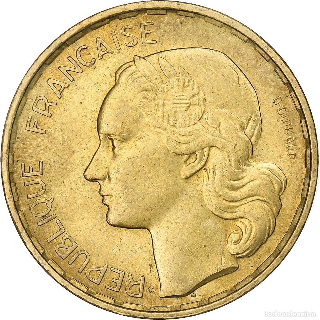 Monedas antiguas de Europa: [#227491] Francia, 20 Francs, Guiraud, 1952, Paris, Aluminio - bronce, MBC, KM:917.1