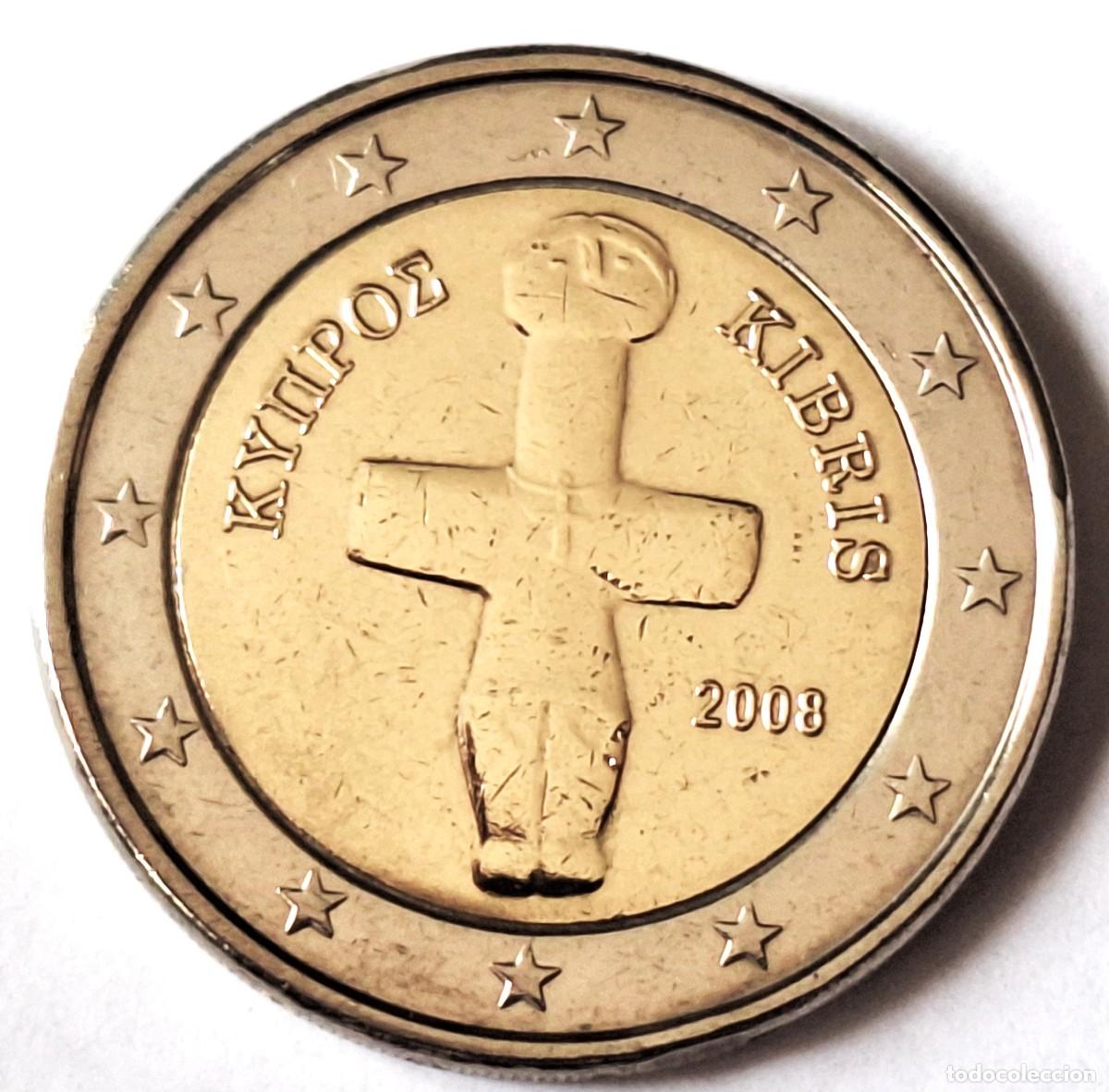 Monedas antiguas de Europa: CHIPRE - MONEDA DE 2 EUROS DEL A&Ntilde;O 2008 - - BIEN CONSERVADA