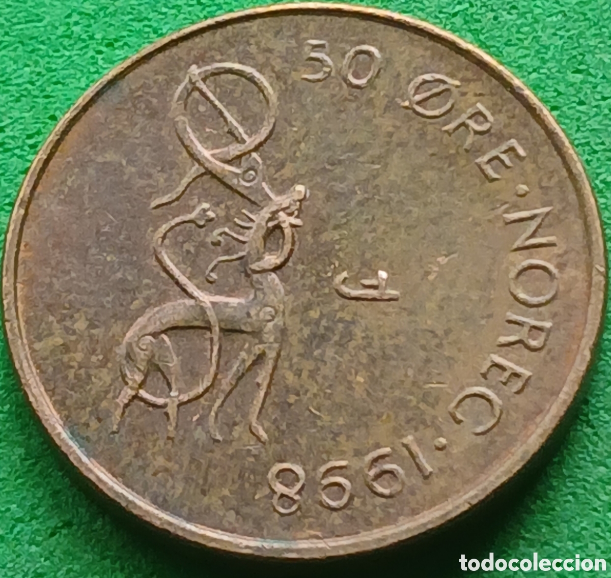 Monedas antiguas de Europa: Noruega 50 ore 1998 km#460