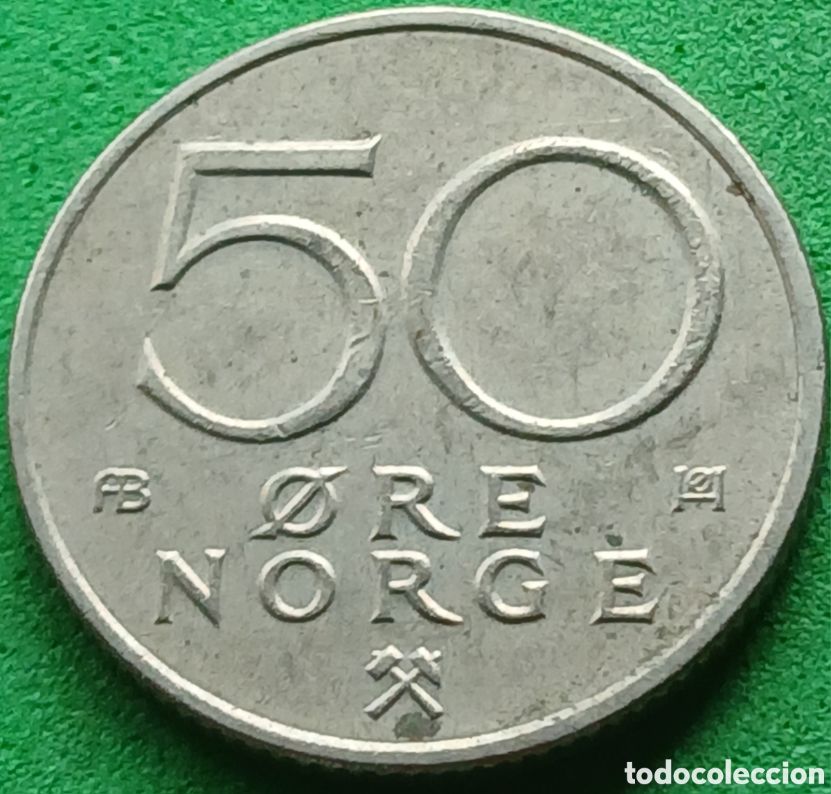 Monedas antiguas de Europa: Noruega 50 ore 1977 km#418