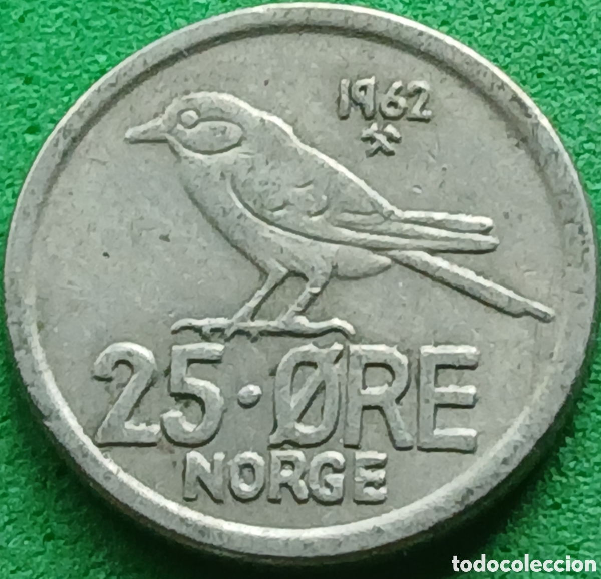Monedas antiguas de Europa: Noruega 25 ore 1962 km#407