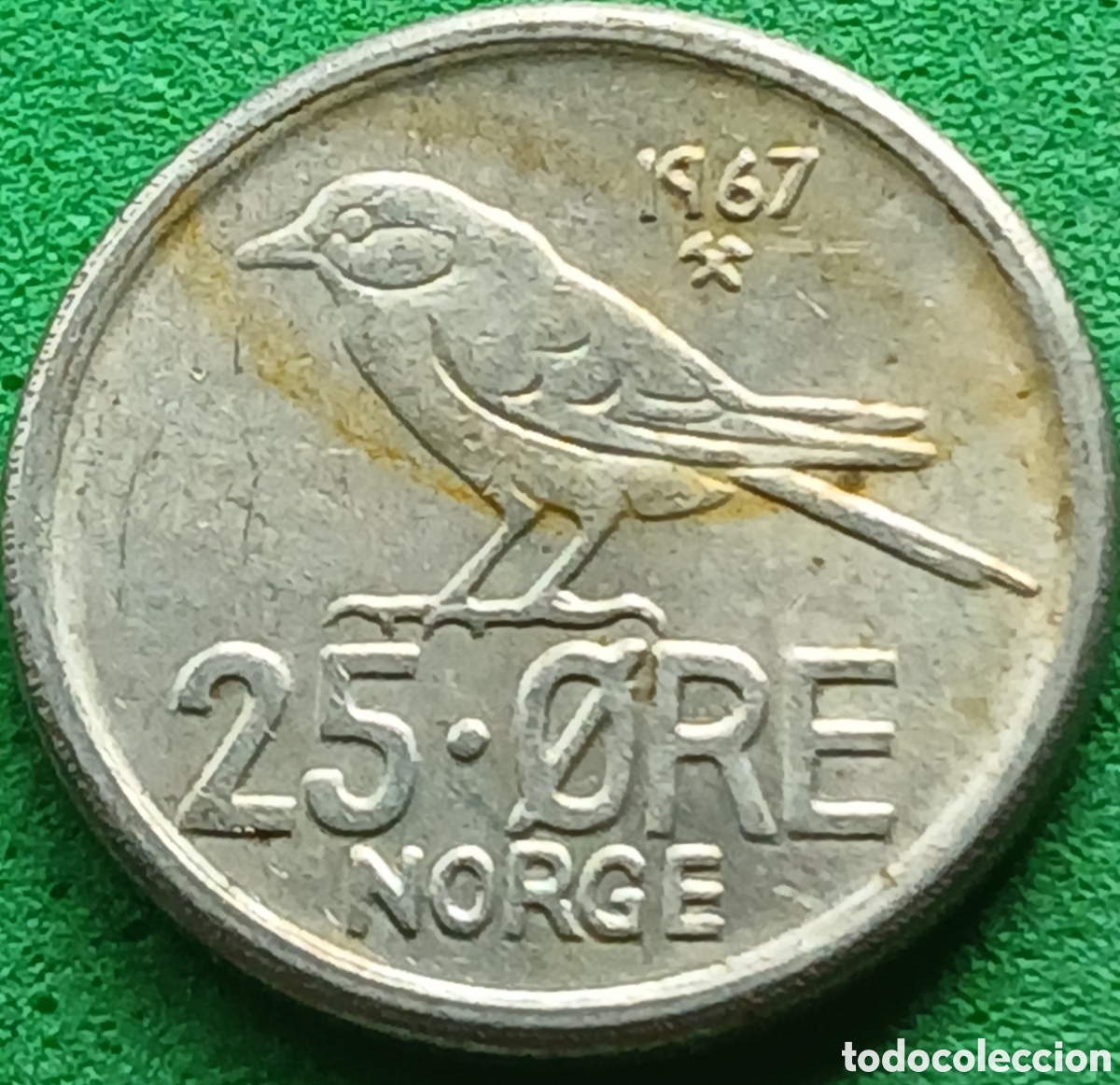 Monedas antiguas de Europa: Noruega 25 ore 1967 km#407