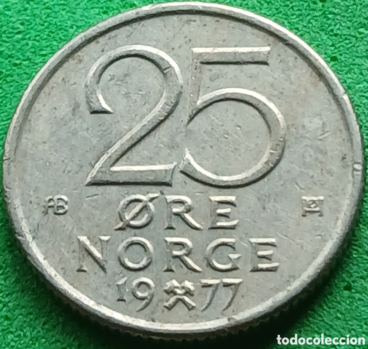 Monedas antiguas de Europa: Noruega 25 ore 1977 km#417