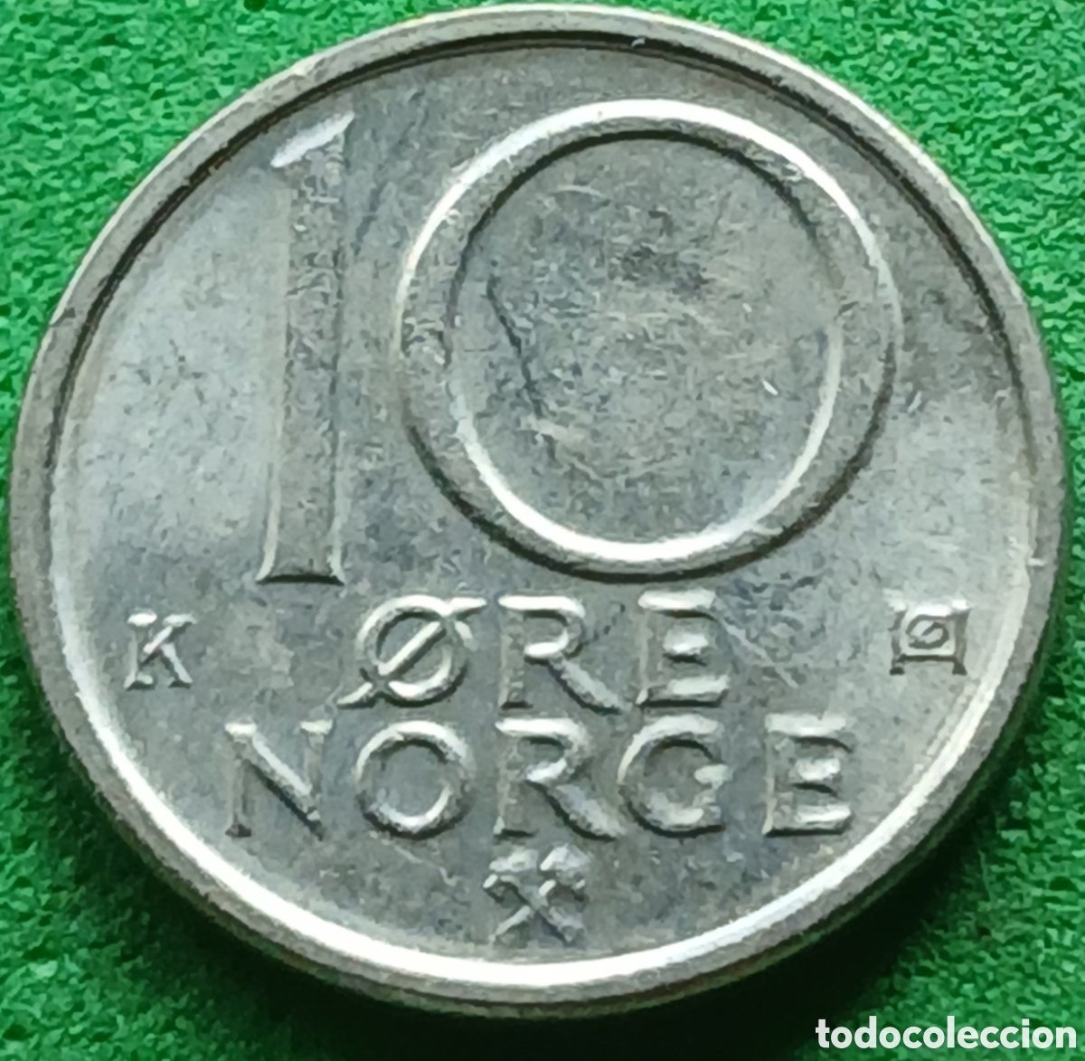 Monedas antiguas de Europa: Noruega 10 ore 1990 km#416