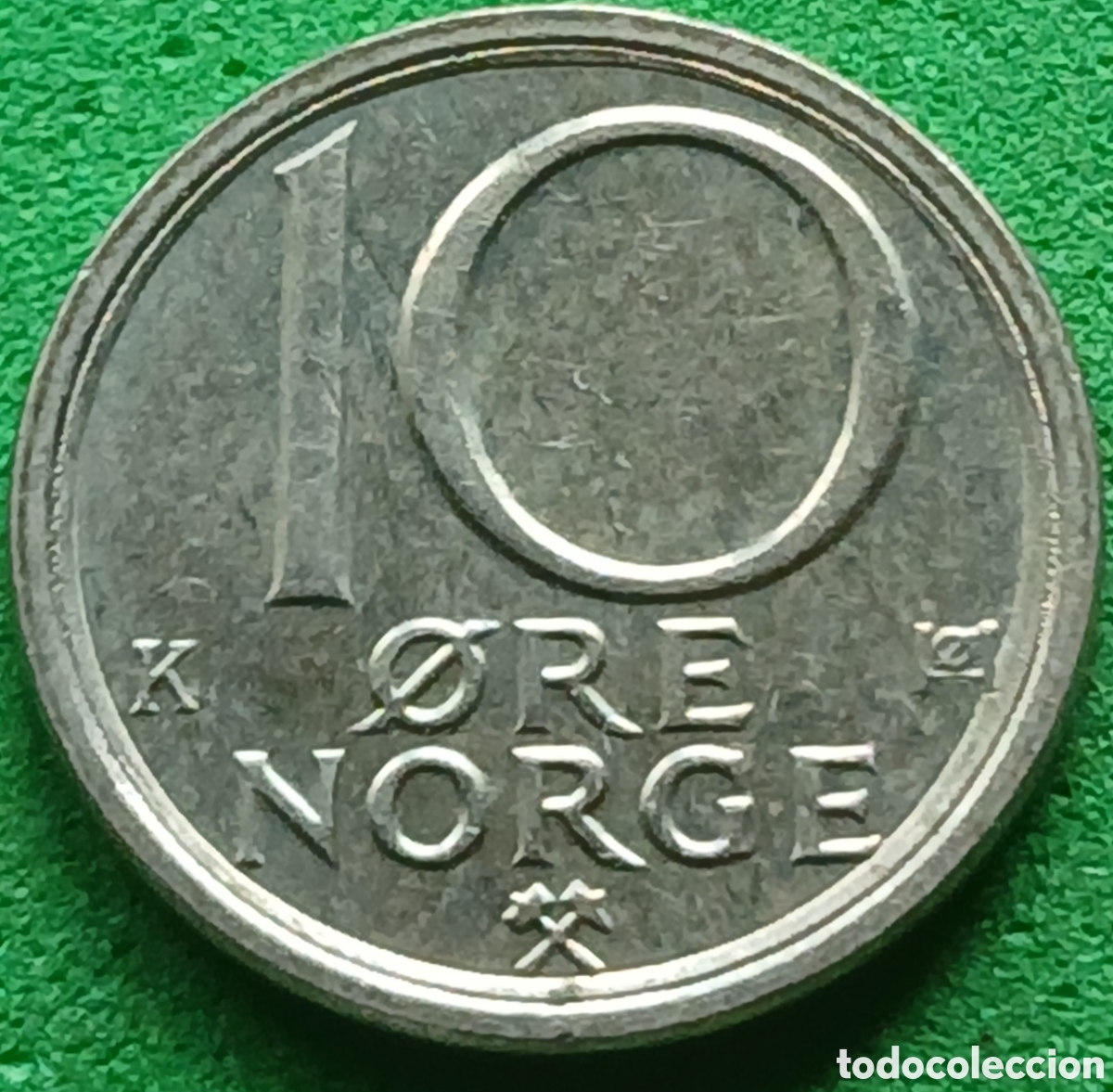 Monedas antiguas de Europa: Noruega 10 ore 1988 km#416