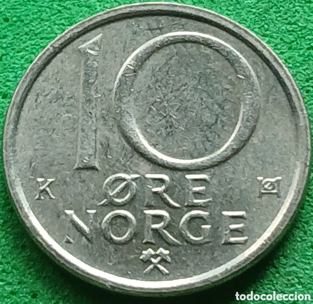 Monedas antiguas de Europa: Noruega 10 ore 1987 km#416