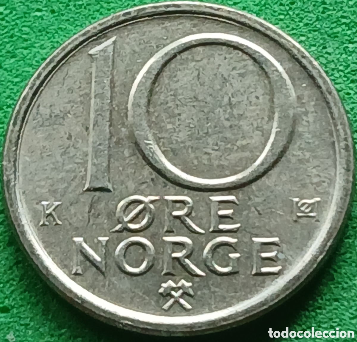 Monedas antiguas de Europa: Noruega 10 ore 1986 km#416