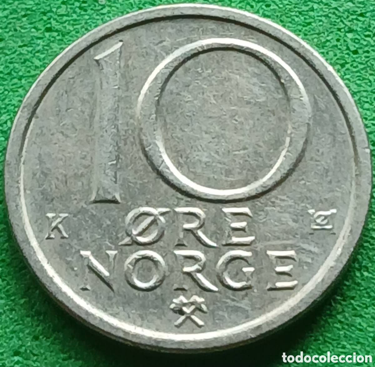 Monedas antiguas de Europa: Noruega 10 ore 1985 km#416