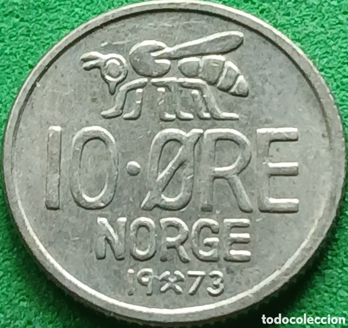 Monedas antiguas de Europa: Noruega 10 ore 1973 km#411