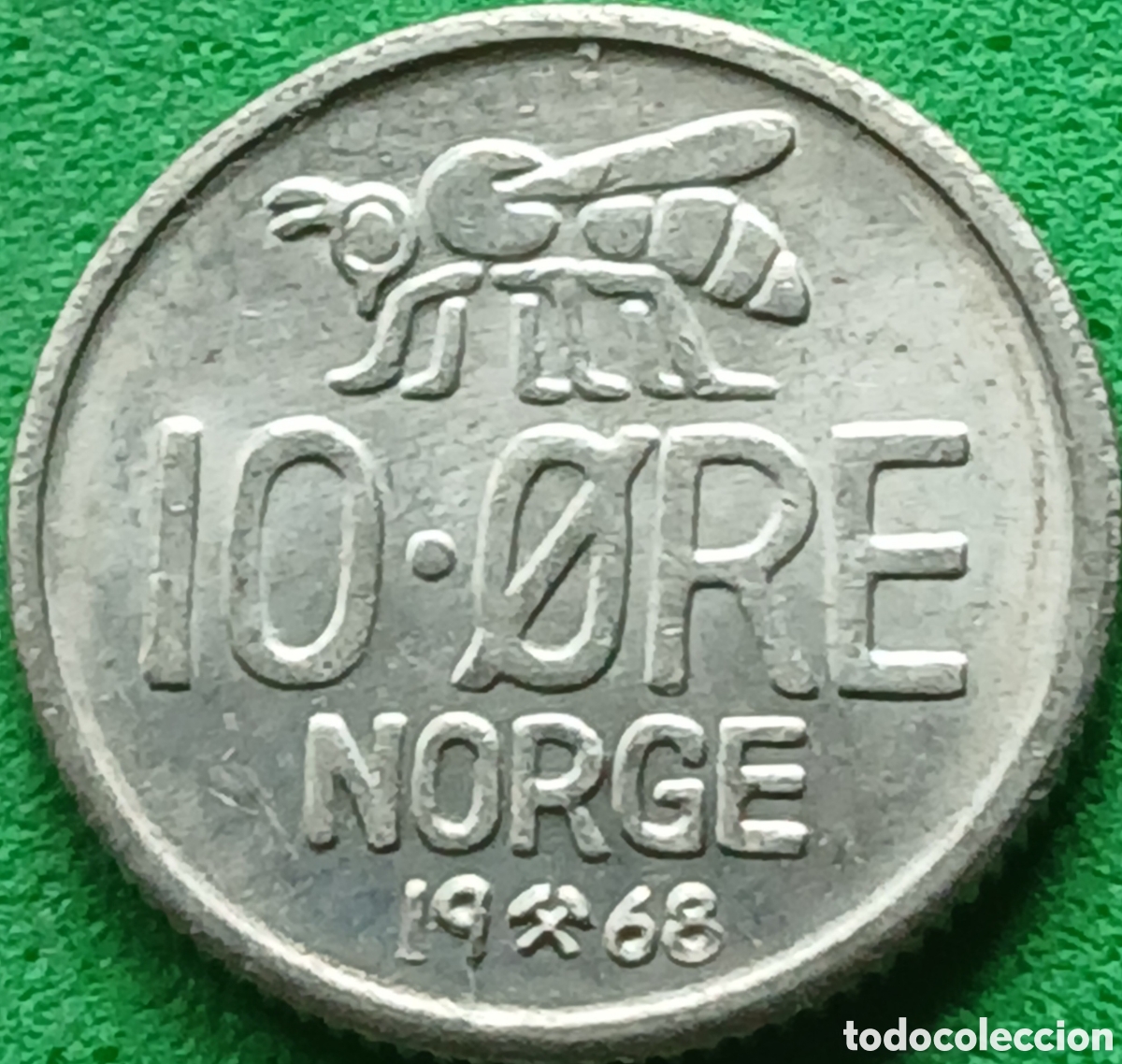 Monedas antiguas de Europa: Noruega 10 ore 1968 km#411