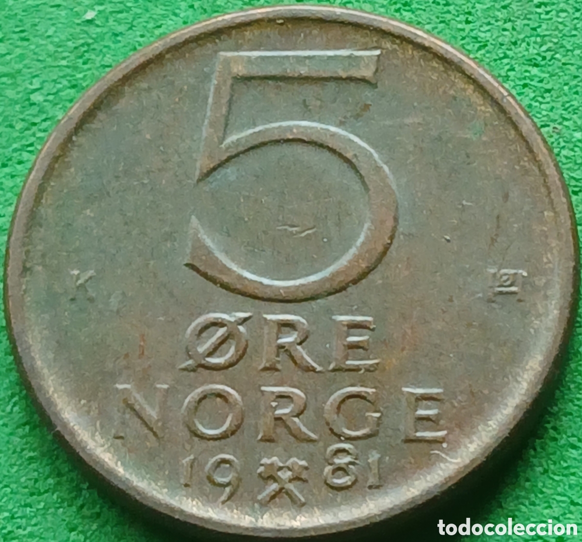 Monedas antiguas de Europa: Noruega 5 ore 1981 km#415