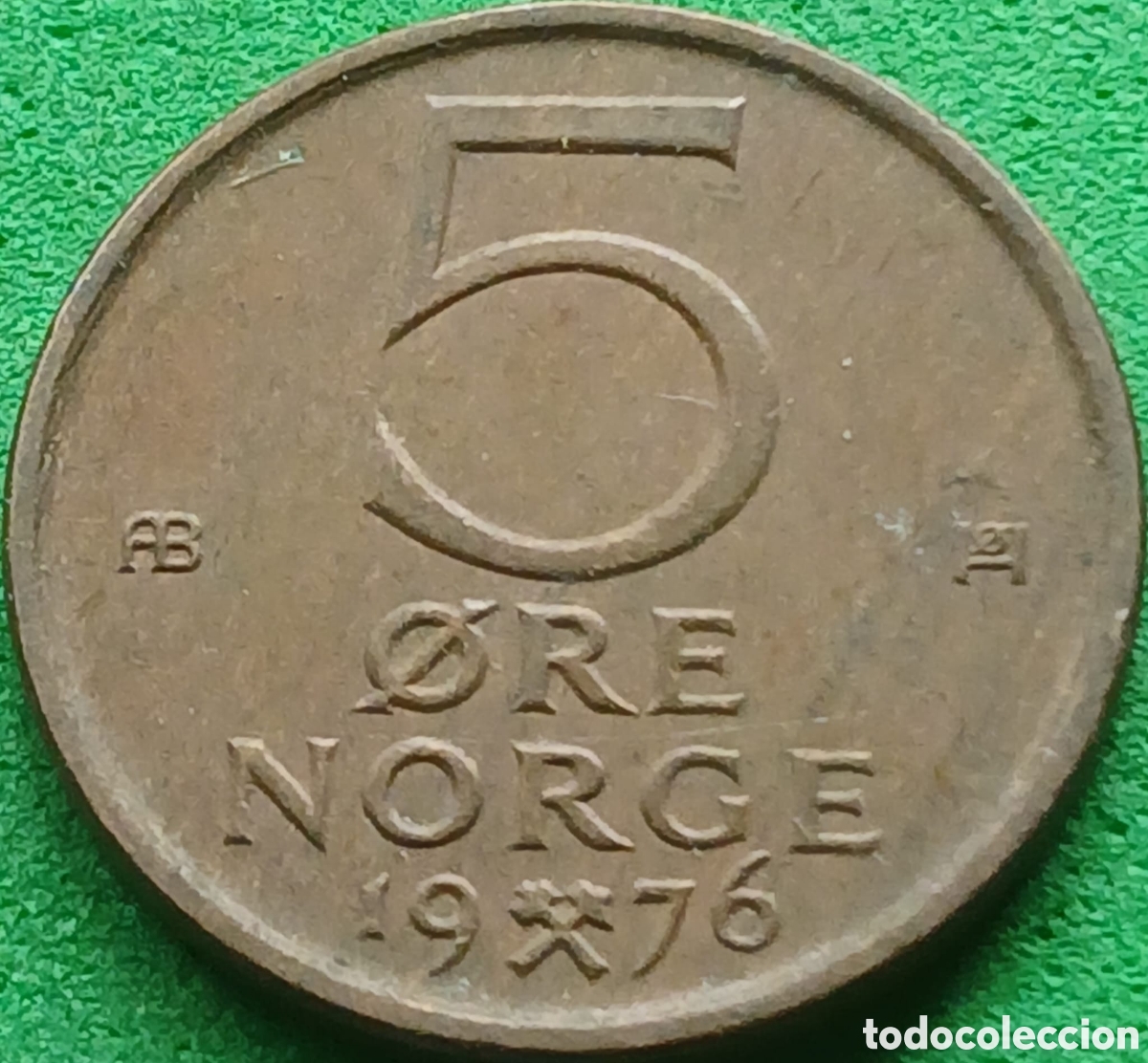 Monedas antiguas de Europa: Noruega 5 ore 1976 km#415