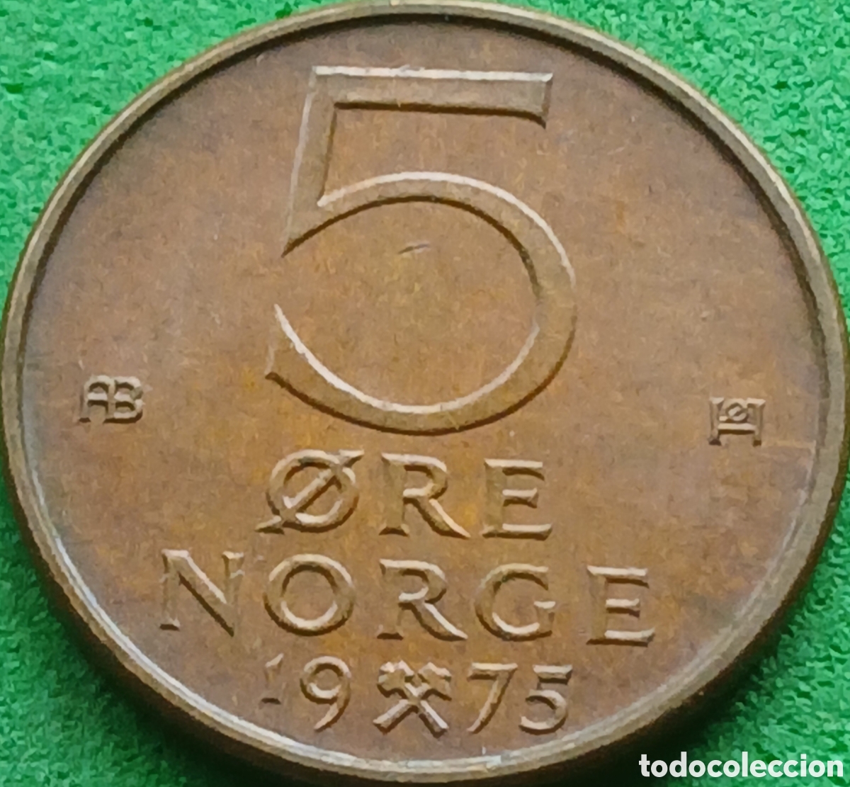Monedas antiguas de Europa: Noruega 5 ore 1975 km#415