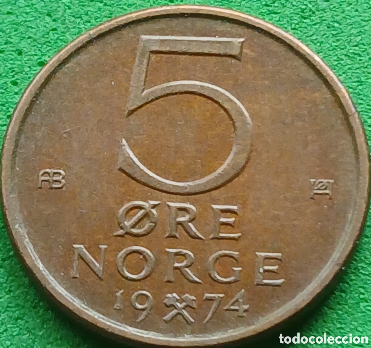 Monedas antiguas de Europa: Noruega 5 ore 1974 km#415