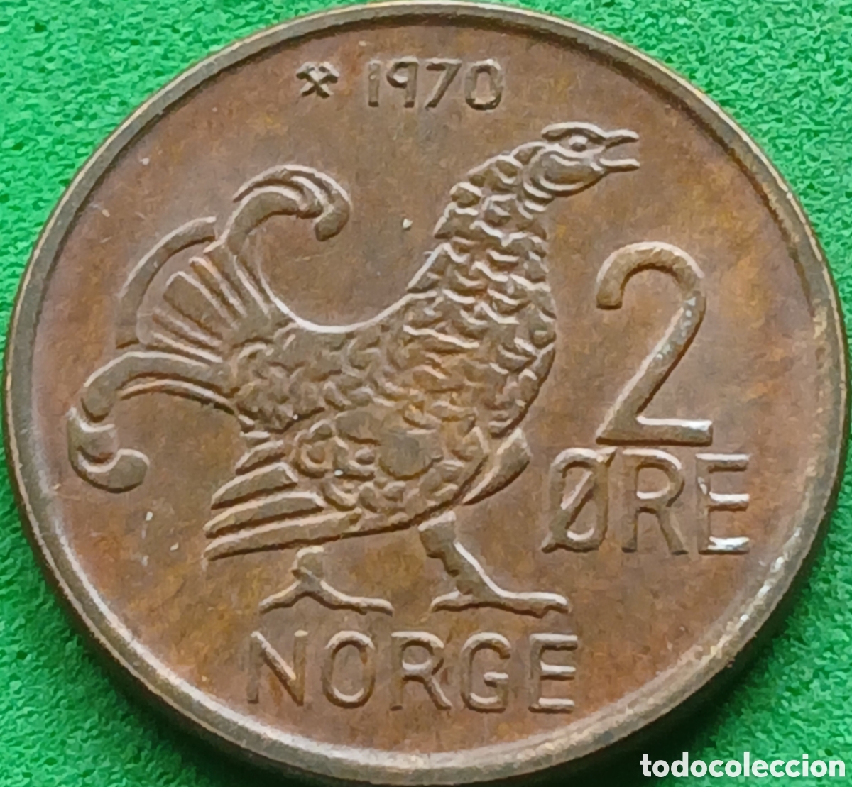 Monedas antiguas de Europa: Noruega 2 ore 1970 km#410