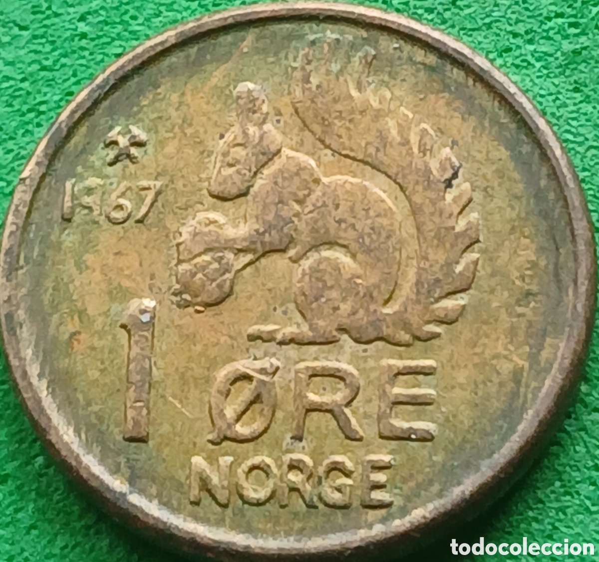 Monedas antiguas de Europa: Noruega 1 ore 1967 km#403