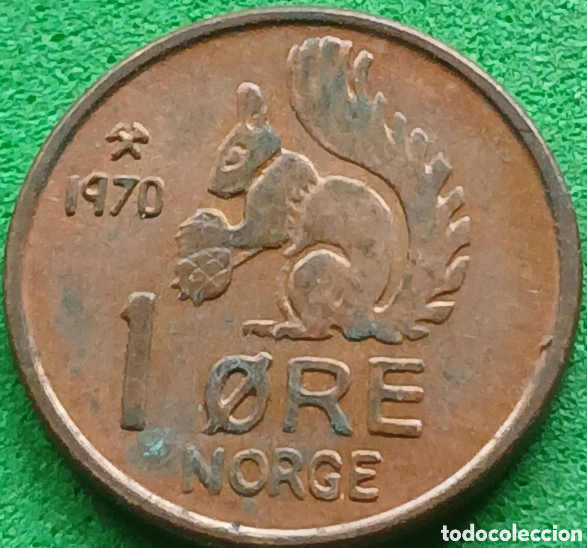 Monedas antiguas de Europa: Noruega 1 ore 1970 km#403