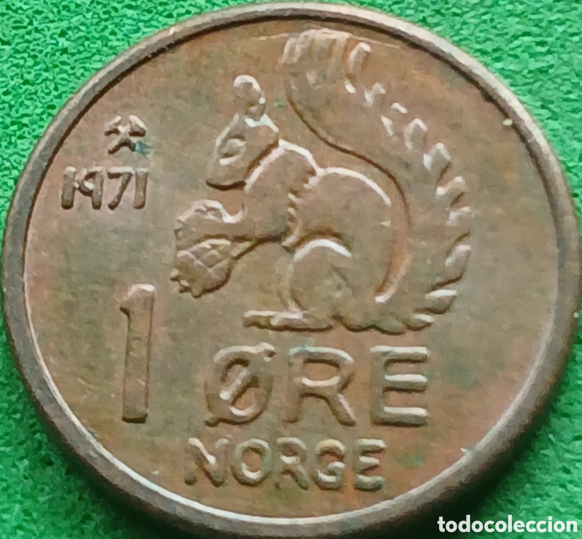 Monedas antiguas de Europa: Noruega 1 ore 1971 km#403