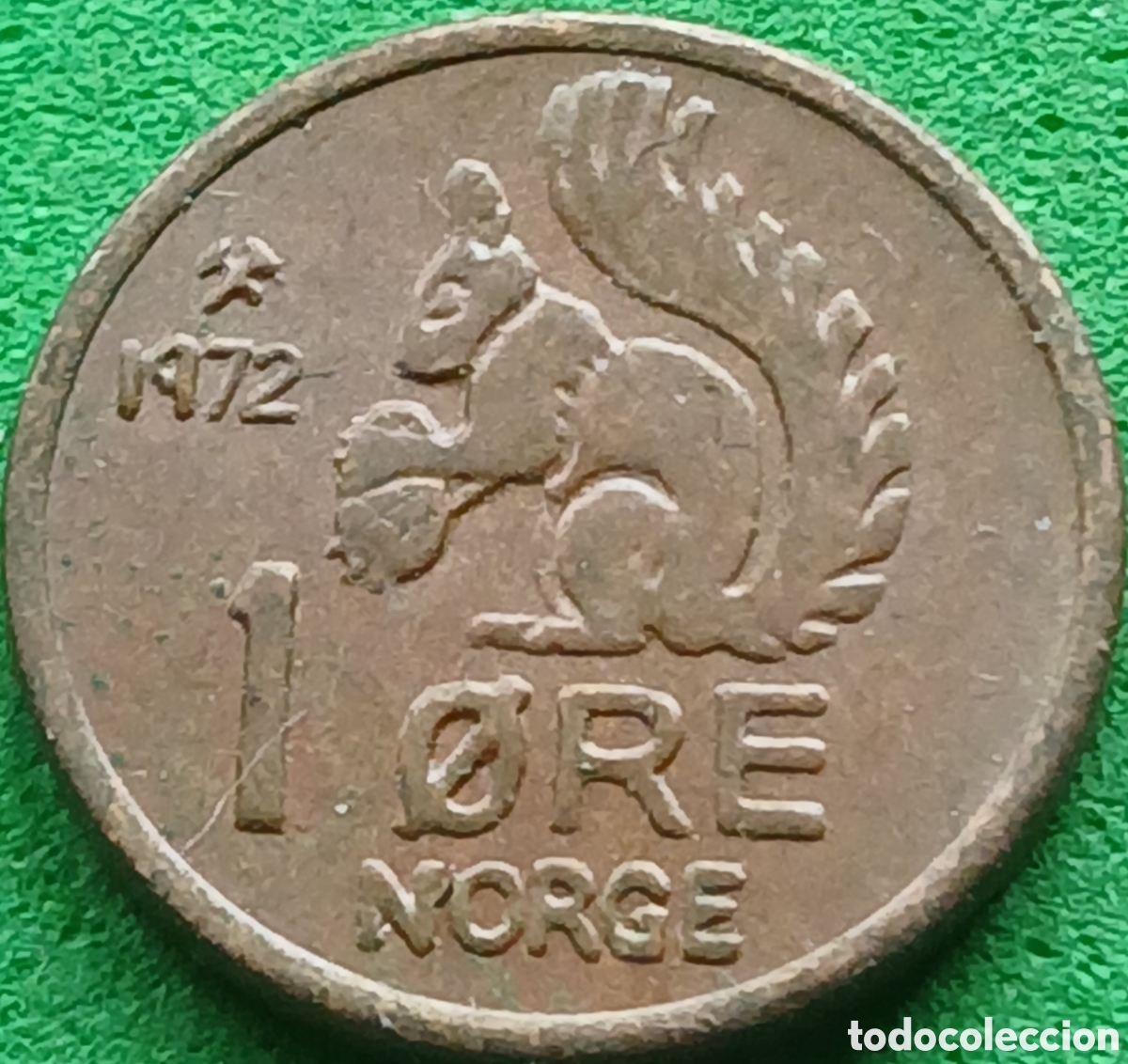 Monedas antiguas de Europa: Noruega 1 ore 1972 km#403