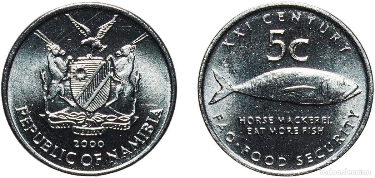 Monedas antiguas de Europa: Namibia Republic 2000 5 Cents (FAO) Stainless steel 3.08g UNC KM 16 Sch&ouml;n 20