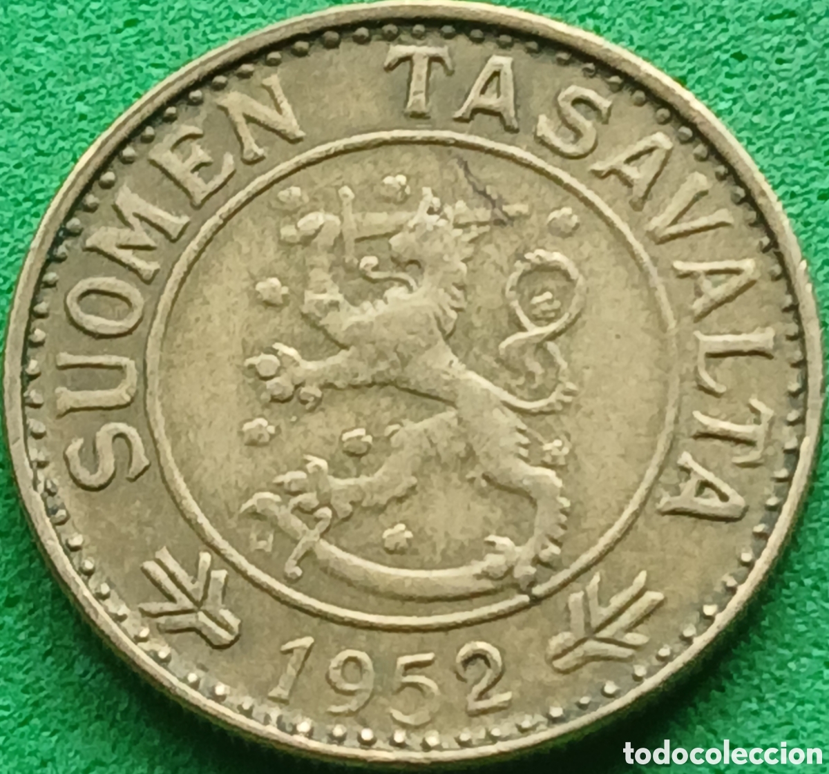 Monedas antiguas de Europa: Finlandia 10 marcos 1952 km#38