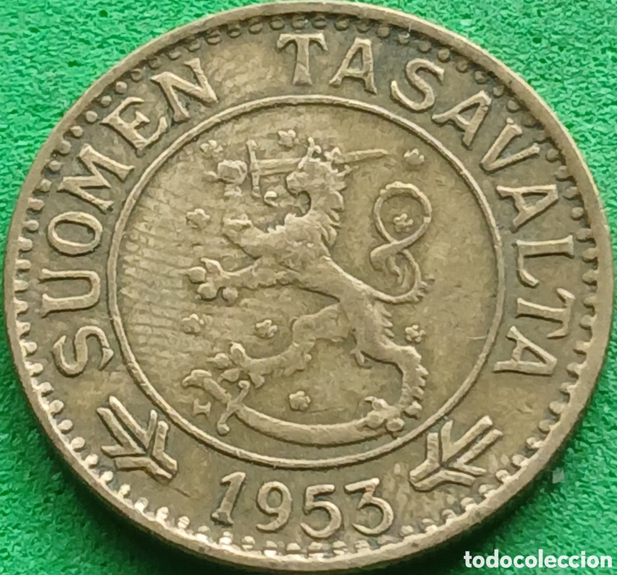 Monedas antiguas de Europa: Finlandia 10 marcos 1953 km#38