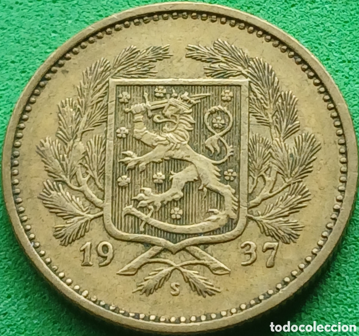 Monedas antiguas de Europa: Finlandia 5 marcos 1937 km#31 poco com&uacute;n