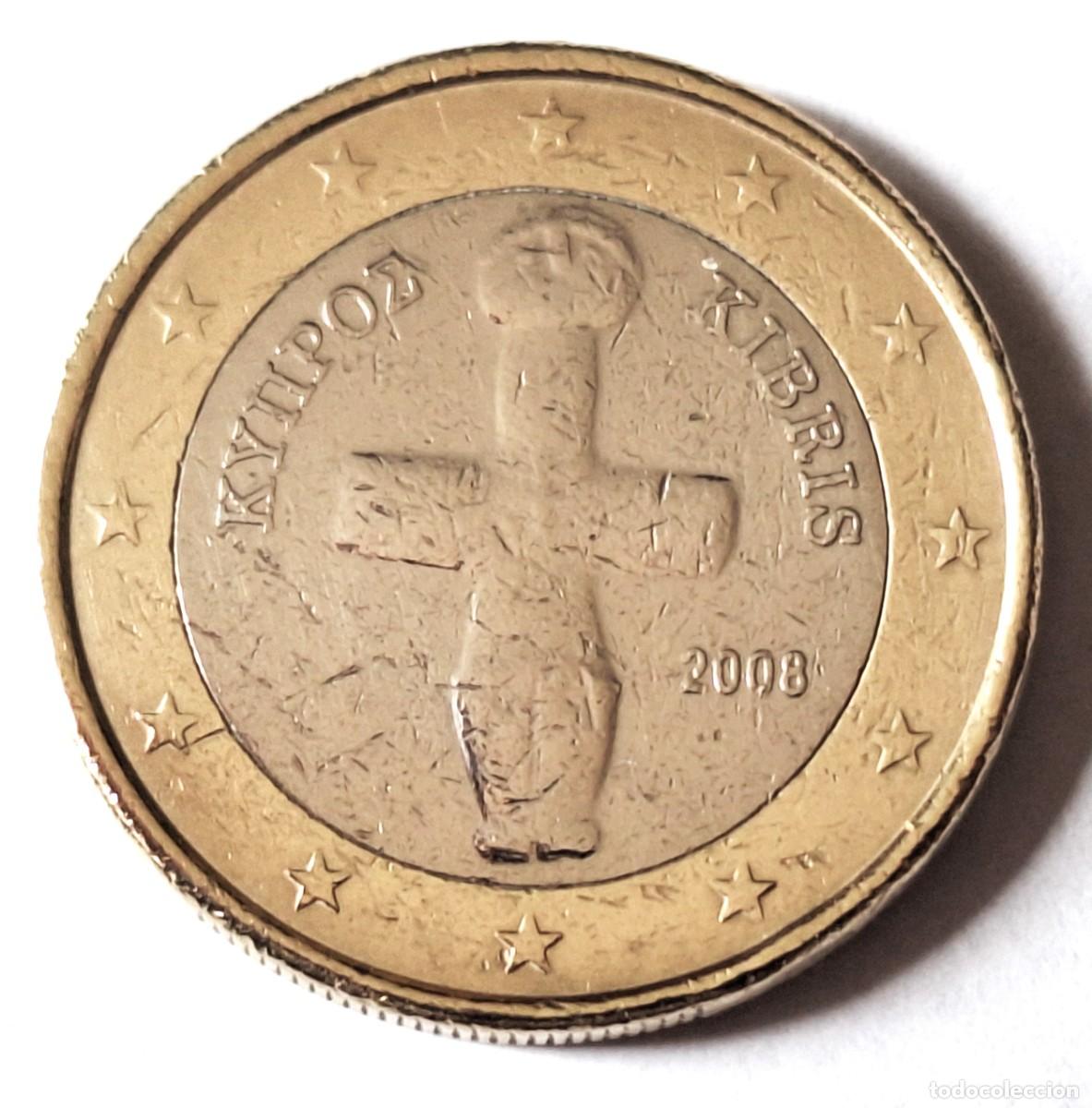 Monedas antiguas de Europa: CHIPRE - MONEDA DE 1 EURO DEL A&Ntilde;O 2008 - - BIEN CONSERVADA