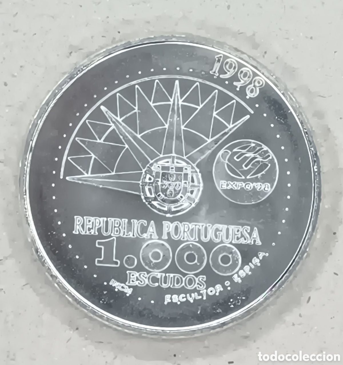 Monedas antiguas de Europa: 1998, A&Ntilde;O INTERNACIONAL DE LOS OC&Eacute;ANOS, MONEDA DE 1000 ESCUDOS DE PORTUGAL.