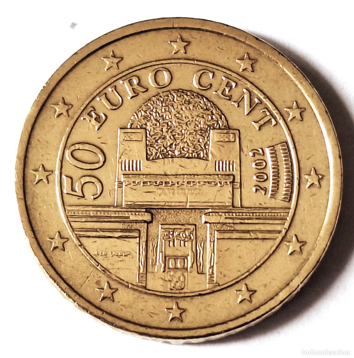 Monedas antiguas de Europa: AUSTRIA - MONEDA DE 50 CENTIMOS DE EURO DEL A&Ntilde;O 2002 - - BIEN CONSERVADA
