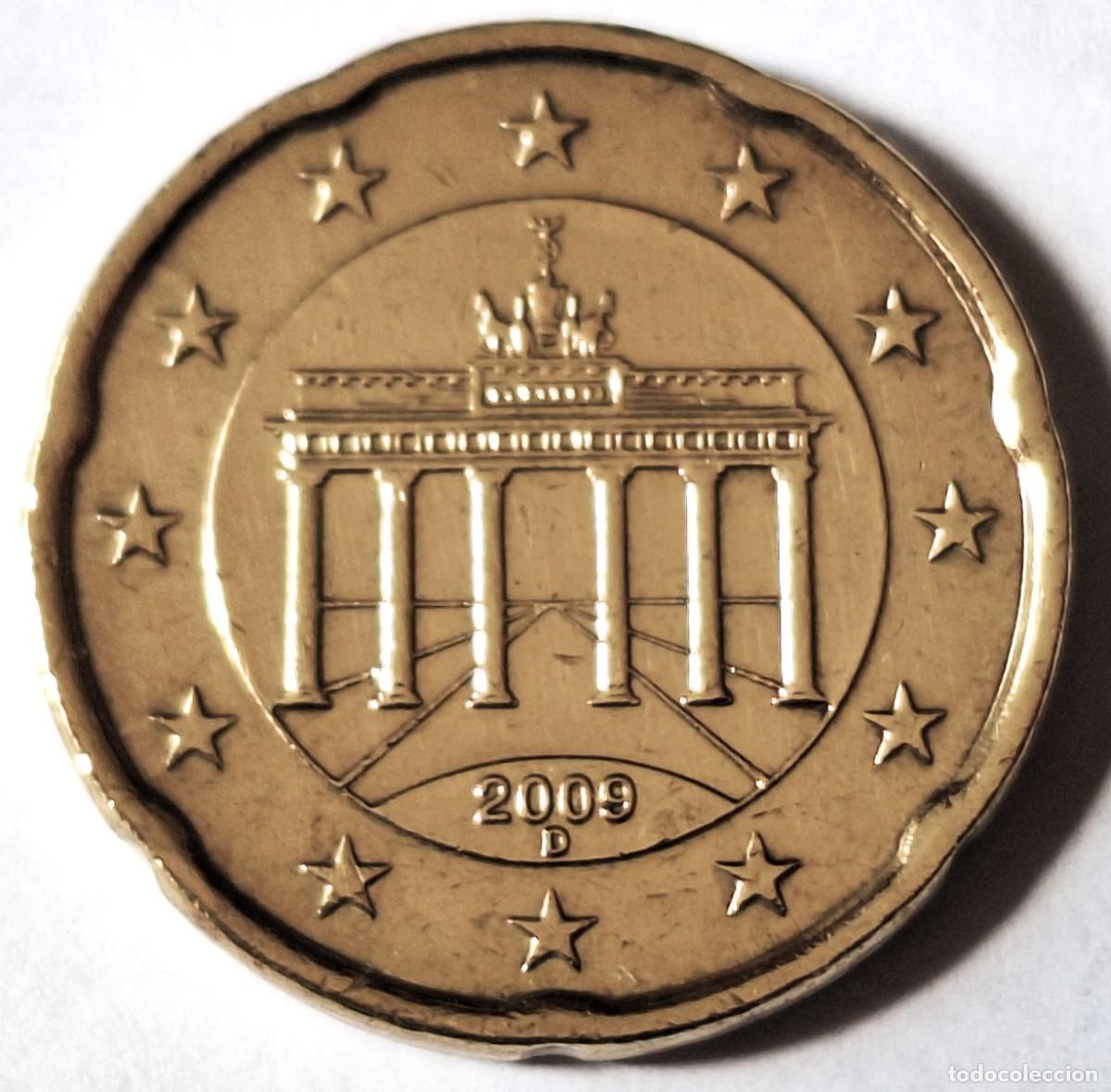 Monedas antiguas de Europa: ALEMANIA - MONEDA DE 20 CENTIMOS DE EURO DEL A&Ntilde;O 2009 - CECA &rdquo; D &rdquo; - BIEN CONSERVADA