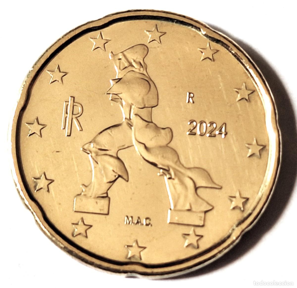 Monedas antiguas de Europa: ITALIA - MONEDA DE 20 CENTIMOS DE EURO DEL A&Ntilde;O 2024 - - BIEN CONSERVADA