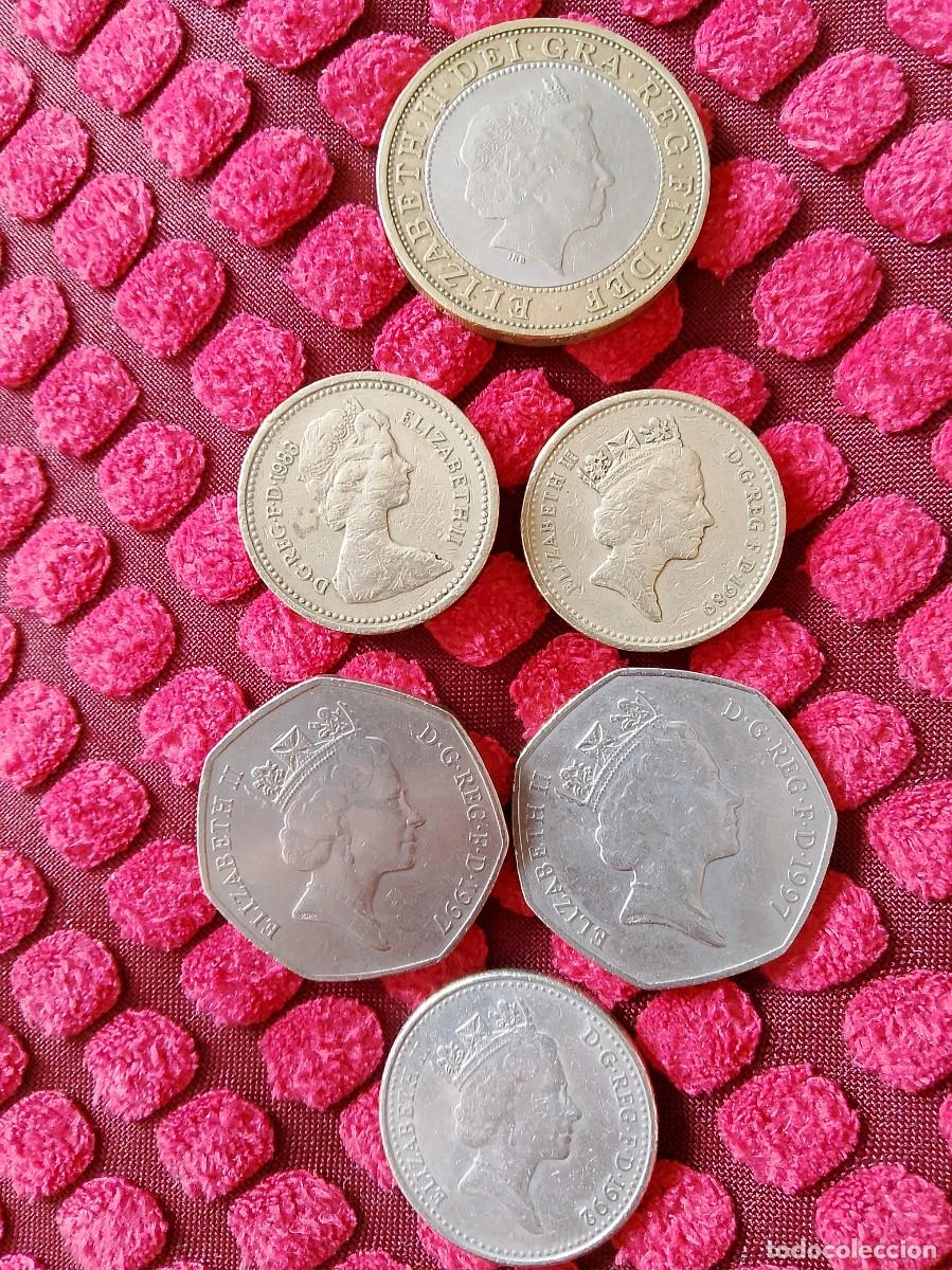 Monedas antiguas de Europa: Monedas Englaterra diferente a&ntilde;o
