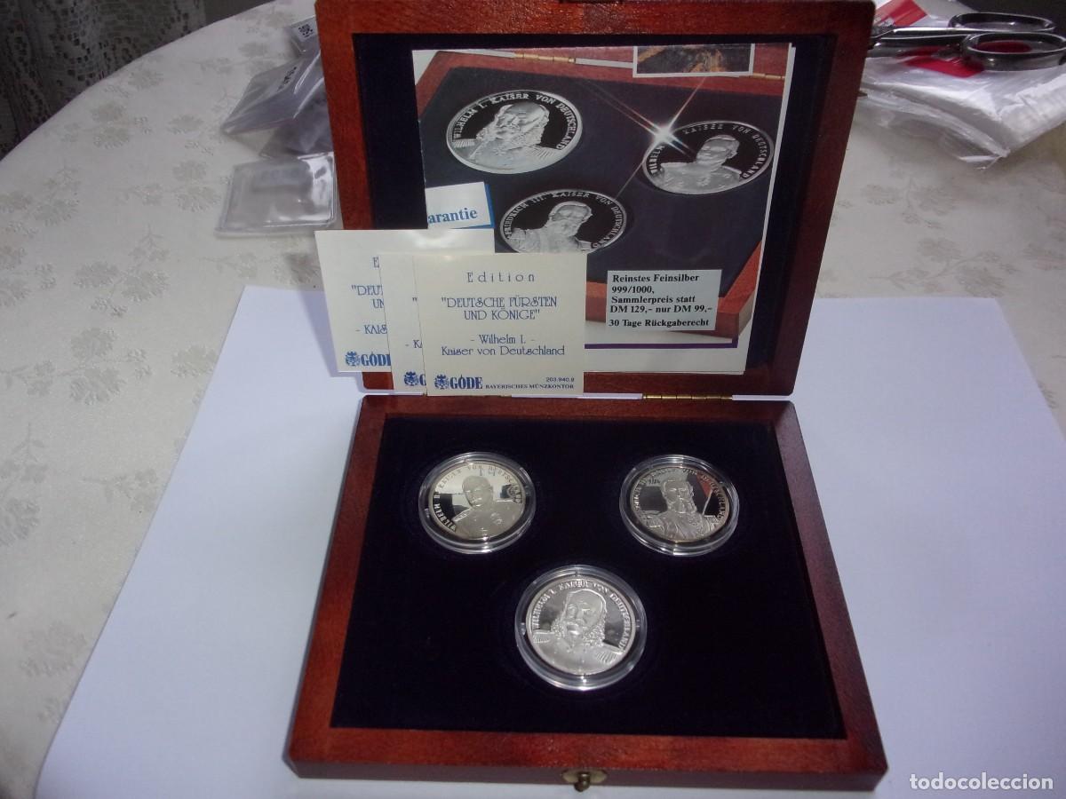 Monedas antiguas de Europa: 21SCR18 Germany 3 kaiser pure silver medals set by Gode