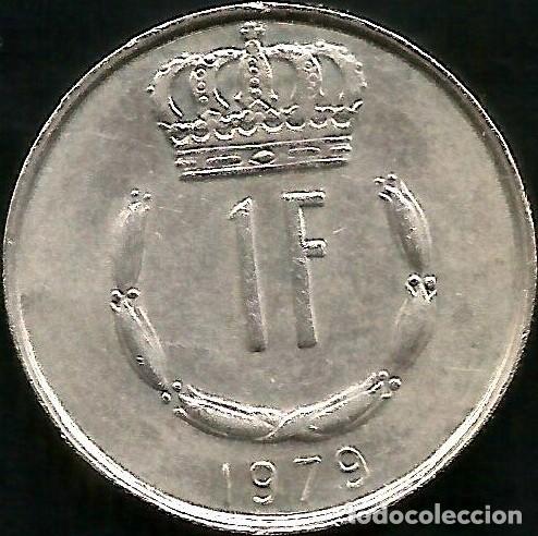 Monedas antiguas de Europa: LUXEMBURGO 1979 - 1 FRANC - KM 55 - CIRCULADA