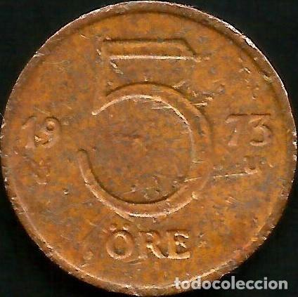 Monedas antiguas de Europa: SUECIA 1973 - 5 ORE - KM 845 - CIRCULADA