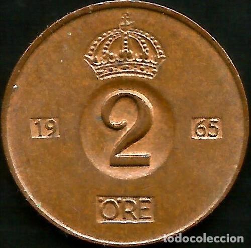Monedas antiguas de Europa: SUECIA 1965 - 2 ORE - KM 821 - CIRCULADA