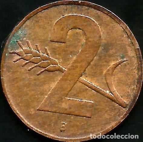 Monedas antiguas de Europa: SUIZA 1957 - 2 RAPPEN - KM 47 - CIRCULADA