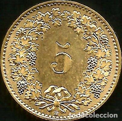 Monedas antiguas de Europa: SUIZA 2010 - 5 RAPPEN - KM 26c - CIRCULADA