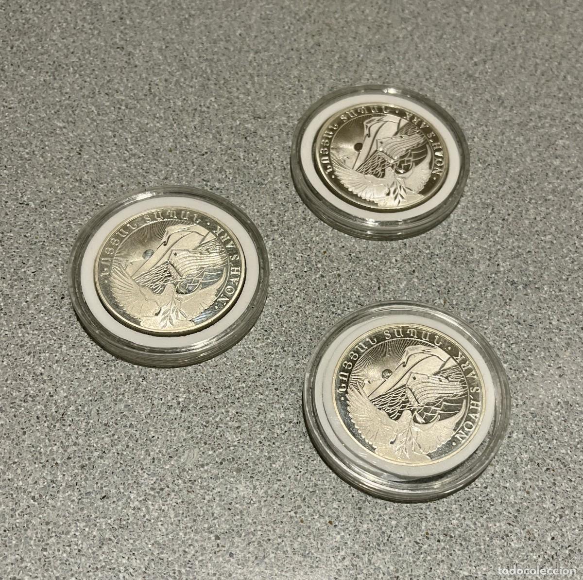 Monedas antiguas de Europa: Lote 3 Onzas Arca de No&eacute; Armenia
