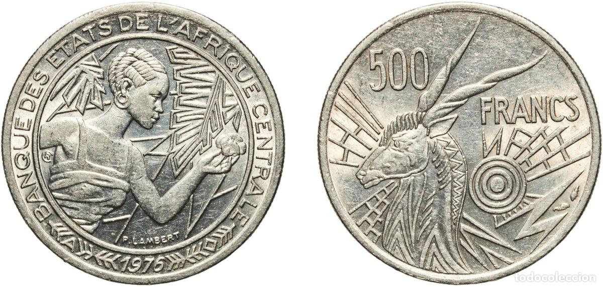 Monedas antiguas de Europa: Central African States Bank of Central African States 1976 A 500 Francs CFA Nickel Paris Mint (4000