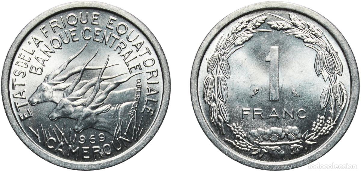 Monedas antiguas de Europa: Central African States Central Bank of Equatorial African states and Cameroon 1969 1 Franc CFA Alum