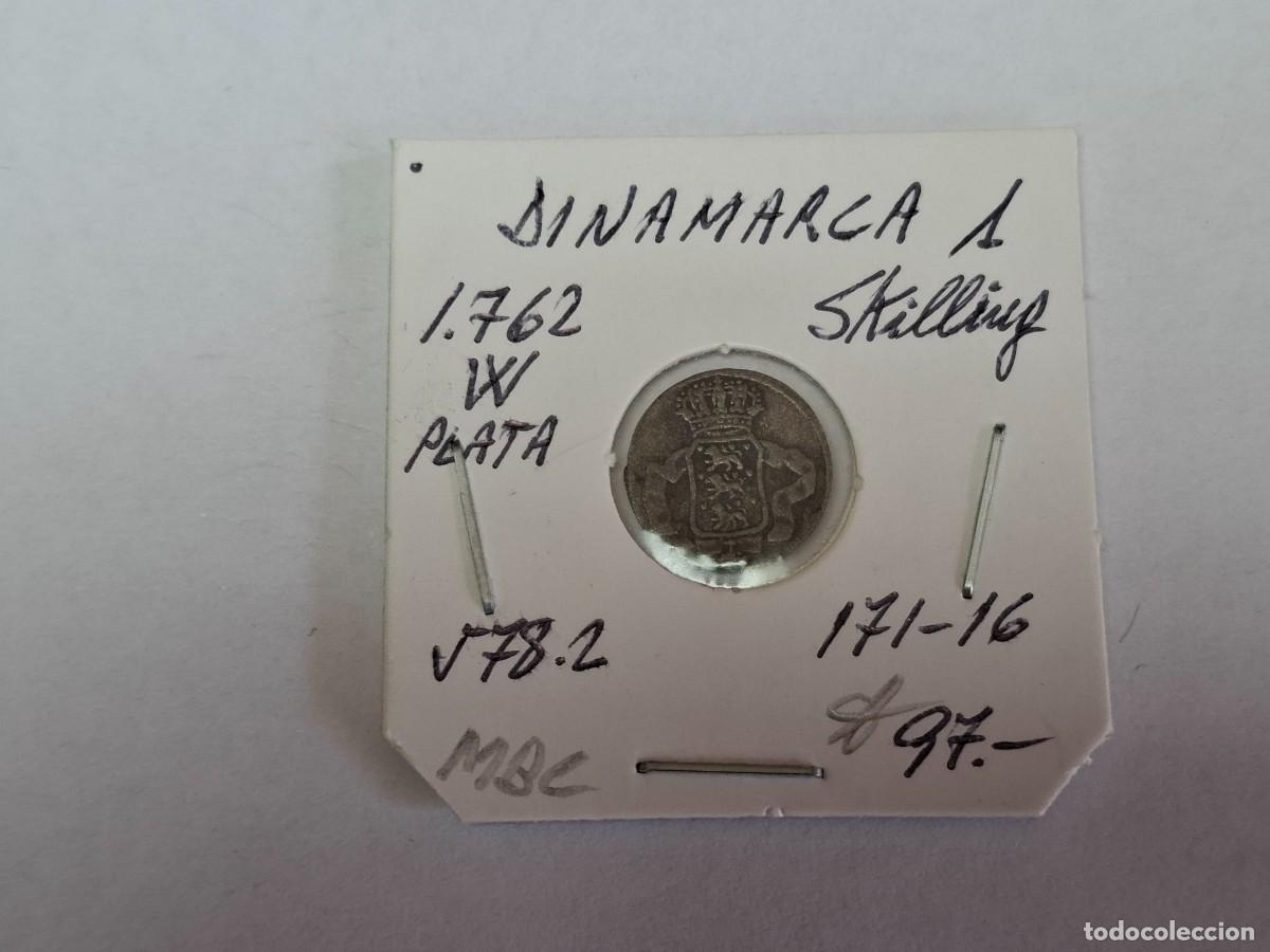 Monedas antiguas de Europa: 1 SKILLINGK de PLATA de 1762 W KM 578.2 DINAMARCA en MBC