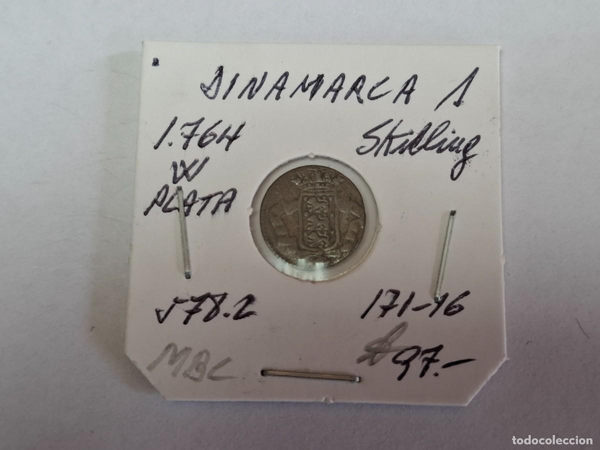 Monedas antiguas de Europa: 1 SKILLINGK de PLATA de 1764 W KM 578.2 DINAMARCA en MBC